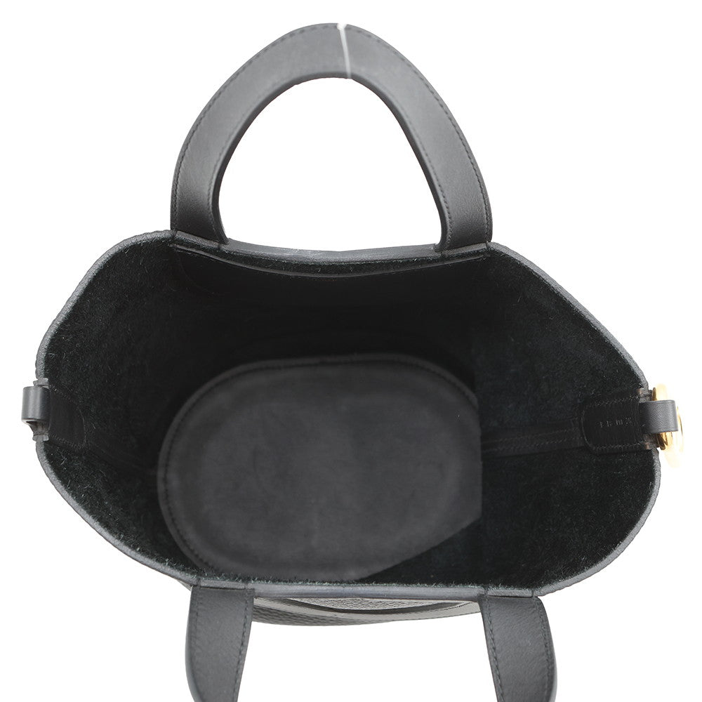 HERMES in-the-loop Tote Bag Black Taurillon Clemence Swift Leather Size 18