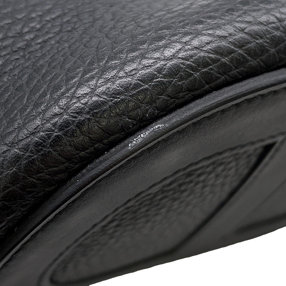 HERMES in-the-loop Tote Bag Black Taurillon Clemence Swift Leather Size 18