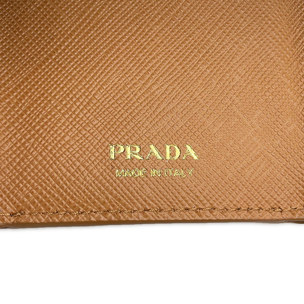PRADA Tri-fold wallet Beige1MH042 Leather
