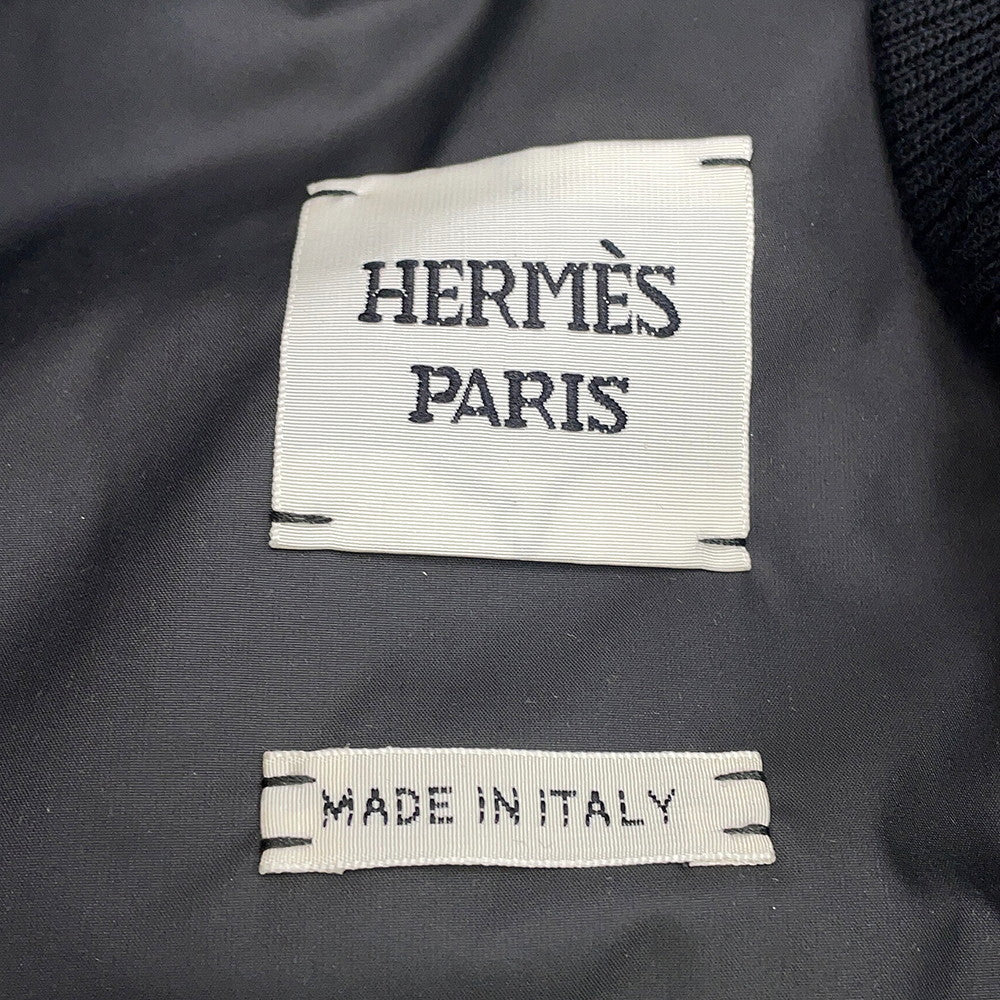 HERMES Crude cell down vest with patches Size 34 Black3H0156DA Polyester100%