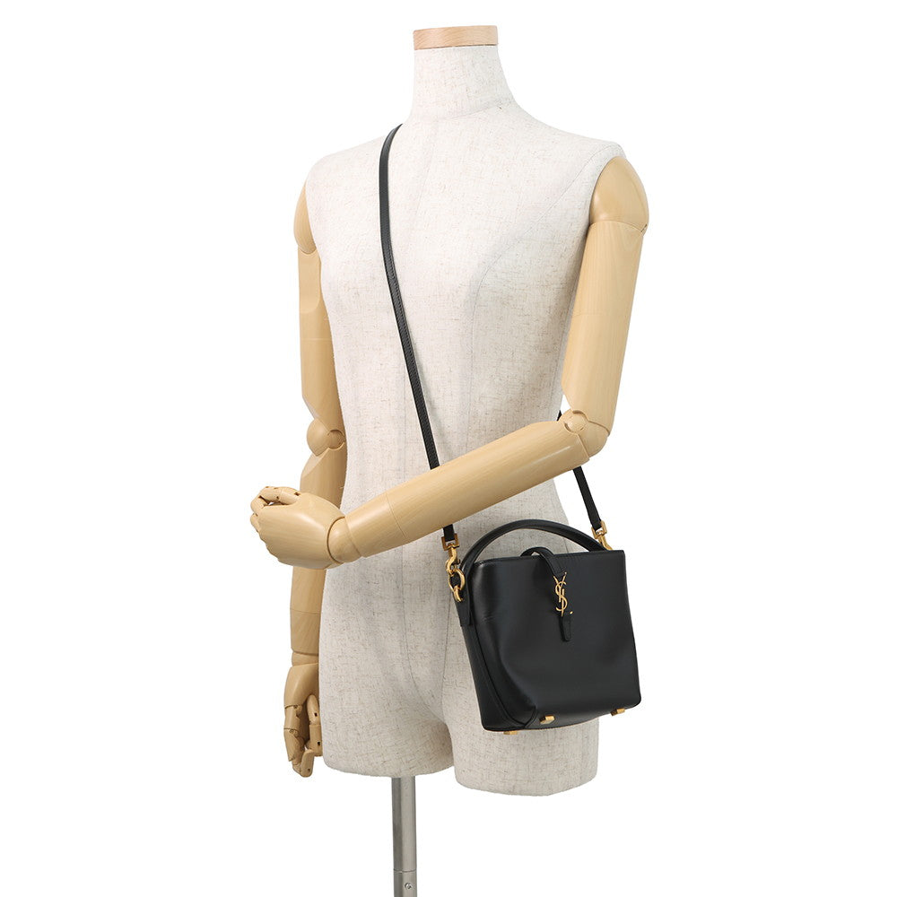 SAINT LAURENT PARIS LE 37 Bucket Bag 2WAY Shoulder Bag Black765870 Leather Size Mini