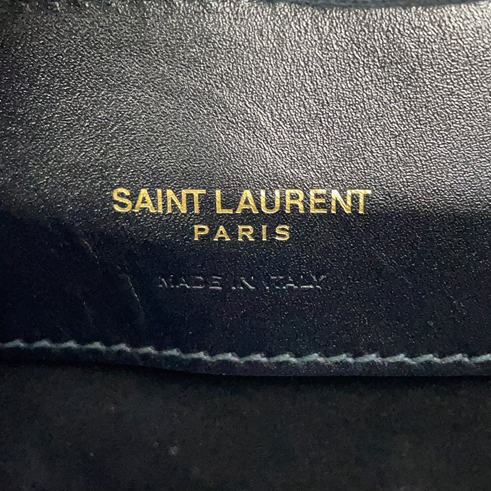 SAINT LAURENT PARIS LE 37 Bucket Bag 2WAY Shoulder Bag Black765870 Leather Size Mini