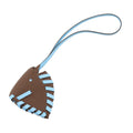 HERMES Cheval Tresse Bag Charm Terre/Celeste Epsom