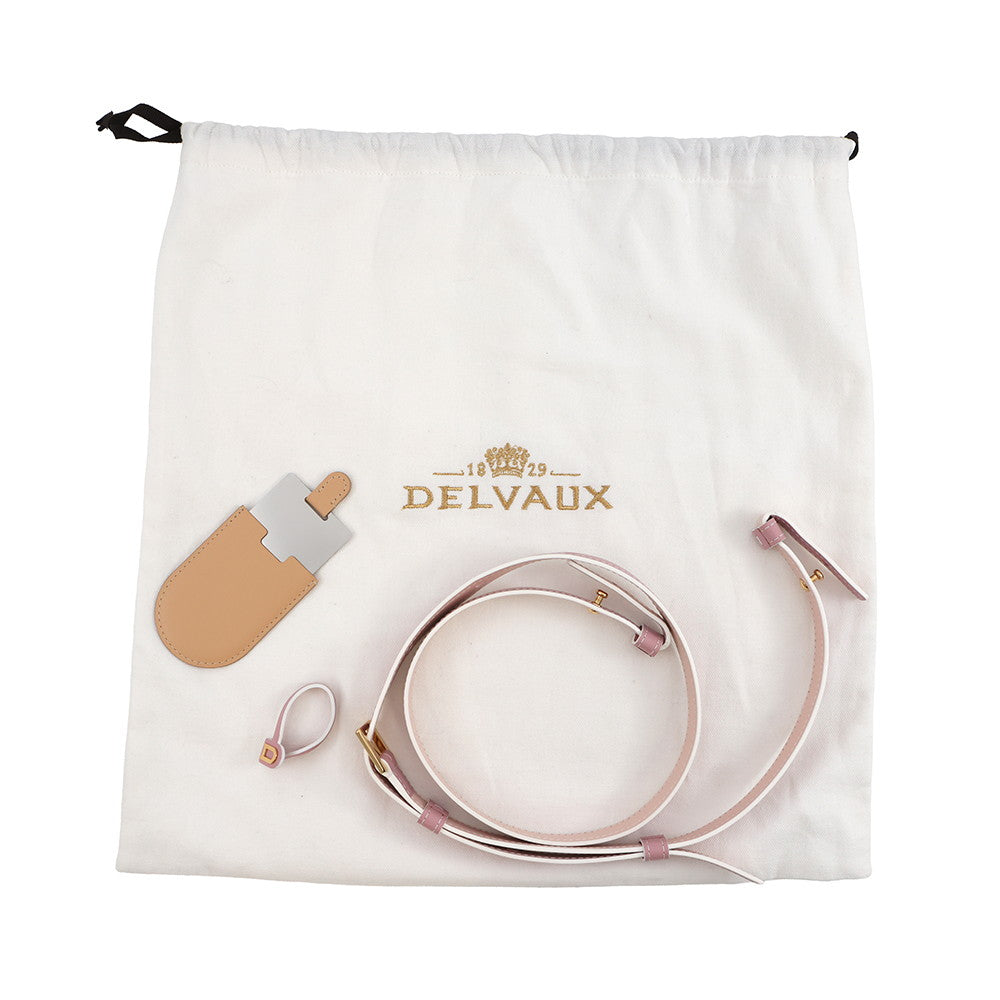Delvaux Tempate Pink/Jasmin FlowerAA0505AAM0ARFDO Leather Size PM