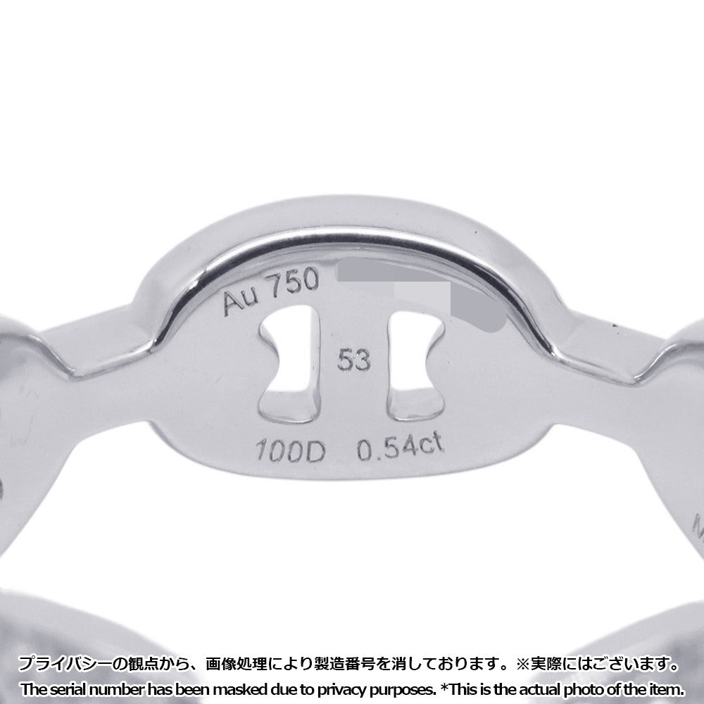 HERMES Chaine d'Ancre Enchaînée Ring Size 53/#13 PM 18K White Gold