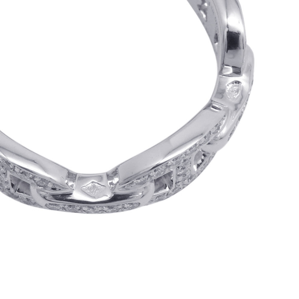 HERMES Chaine d'Ancre Enchaînée Ring Size 53/#13 PM 18K White Gold