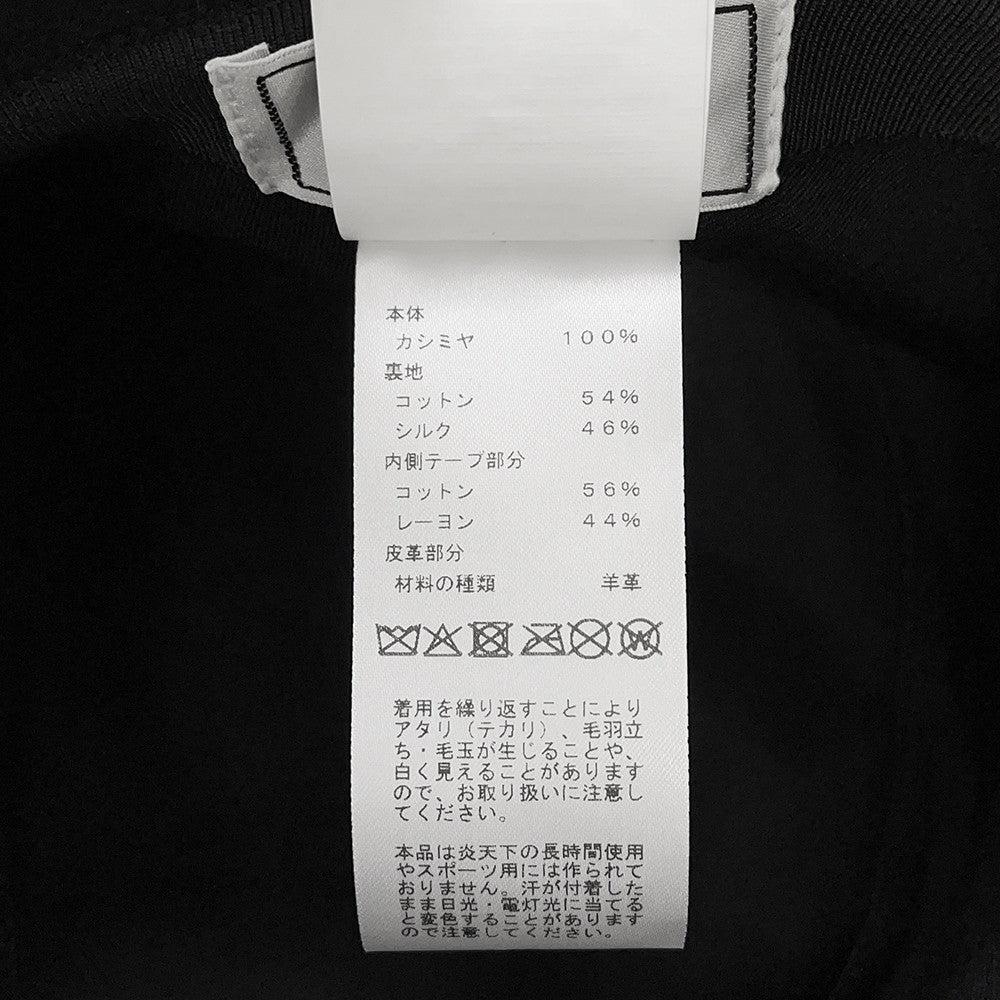 HERMES Harper Lucky hat Size 59 BlackH252008N 0257 Cashmere100%