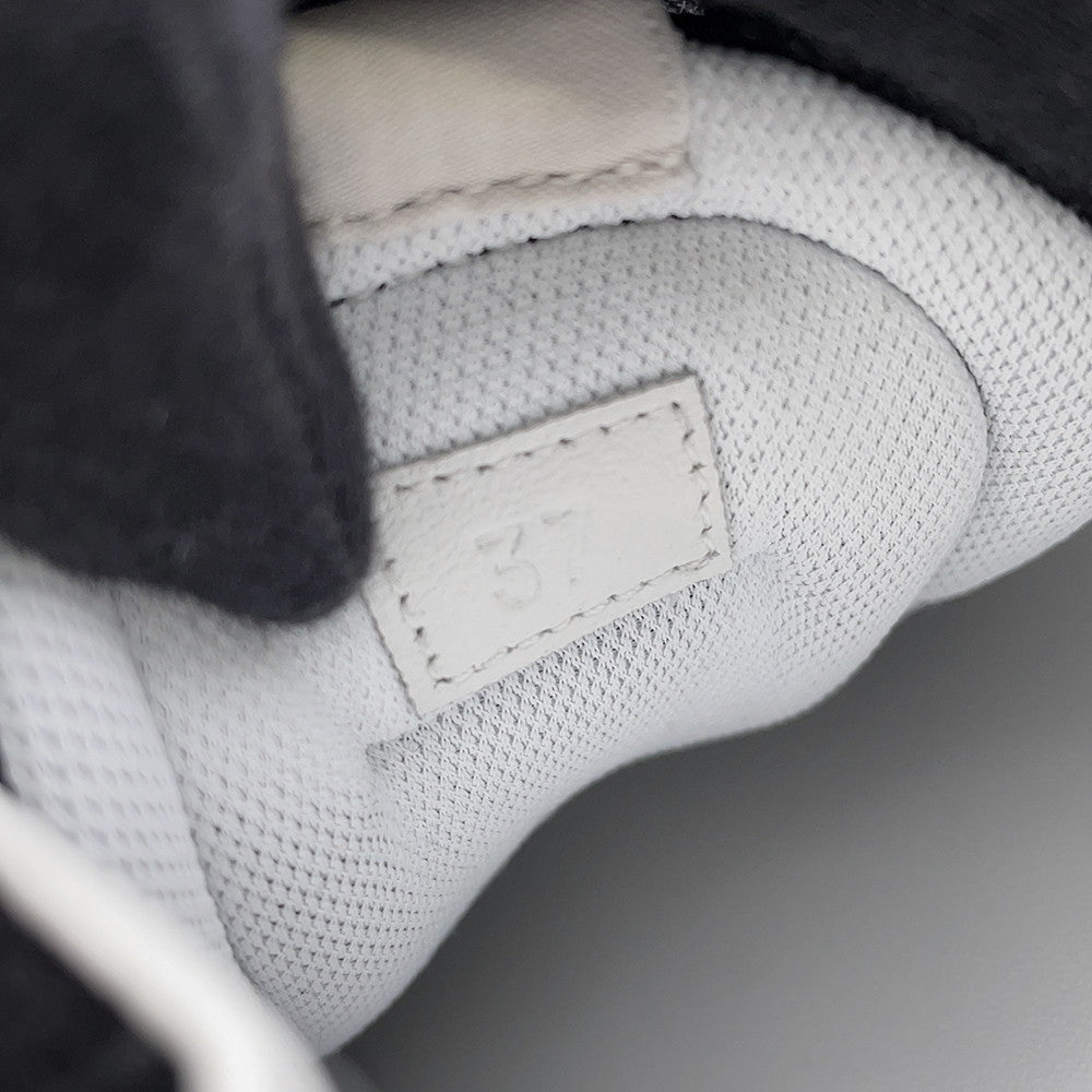 HERMES Sneakers 《Jet》 BlackH252013Z 02350 Parachute Fabric Chèvre Velour Size 37