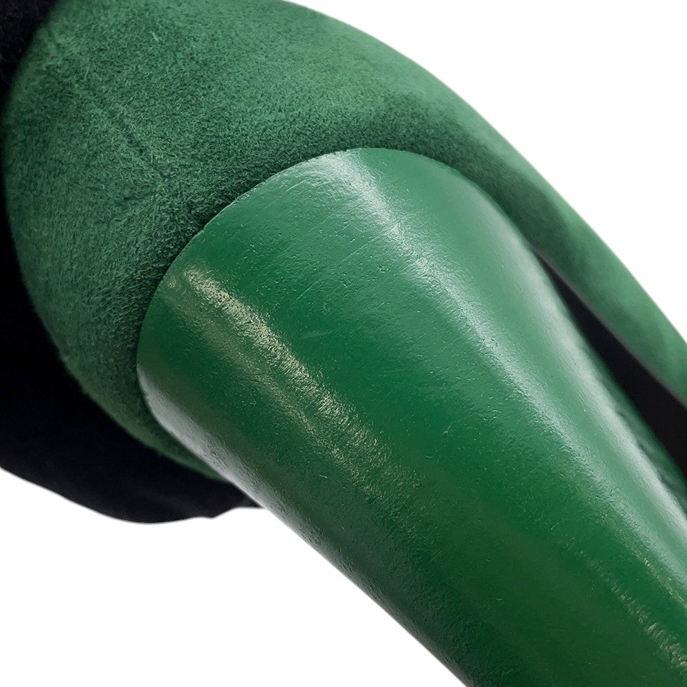 HERMES Fatal 85 Pumps Green suede Size 38