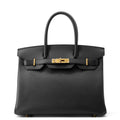 HERMES Birkin Black Epsom Size 30