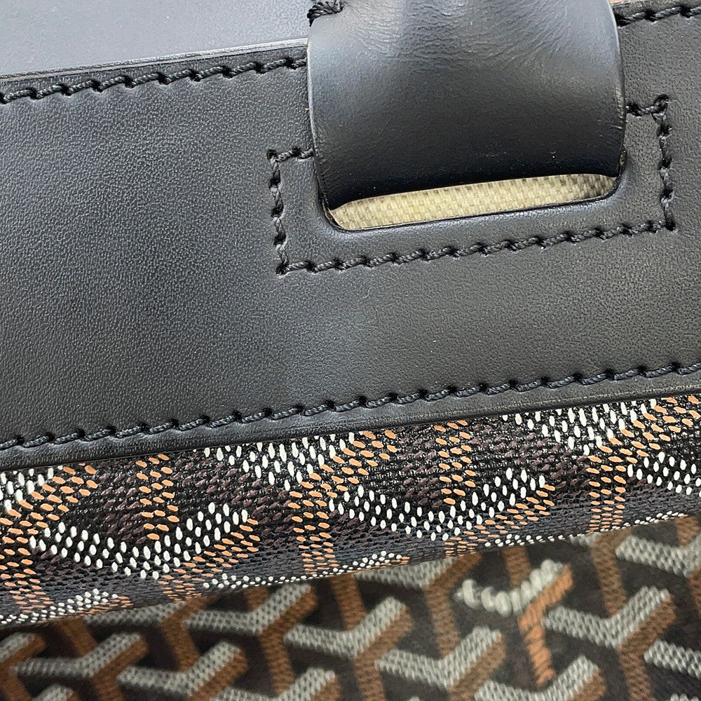 GOYARD Bellecious Black PVC Leather Size MM