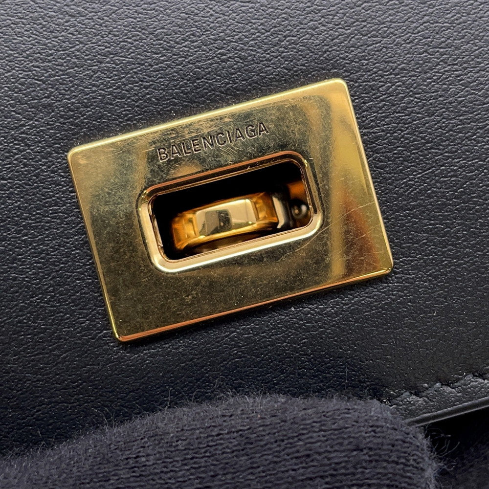 BALENCIAGA Tag Key RingBag Charm Black8196402ABMB1000 Leather