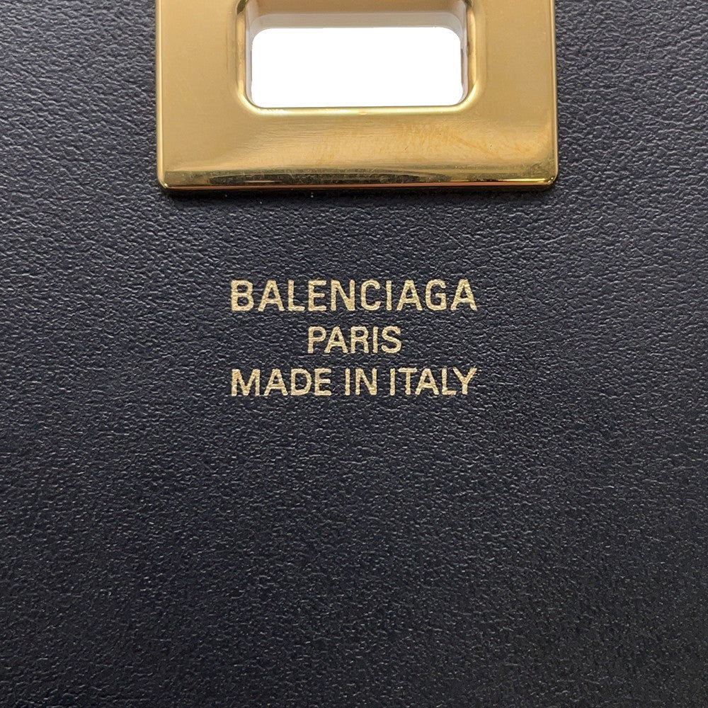 BALENCIAGA Tag Key RingBag Charm Black8196402ABMB1000 Leather