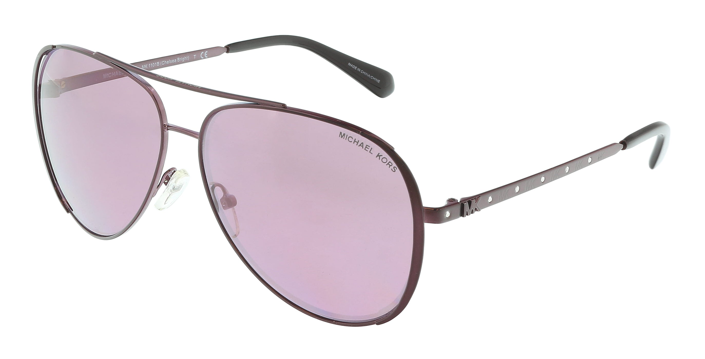 Michael Kors 0MK1101B 1015AK Chelsea Bright Cordovan Red Aviator Full Rim Sunglasses