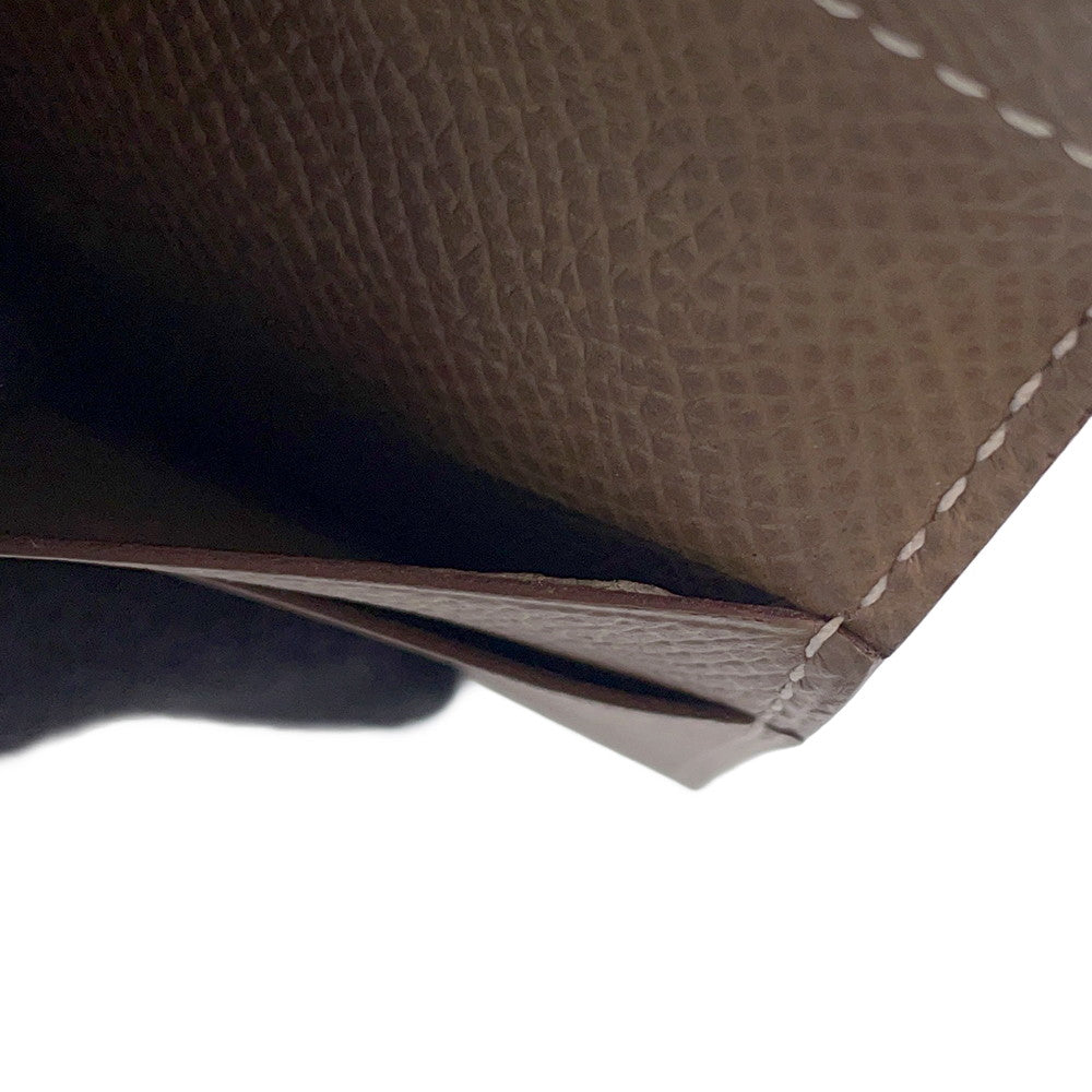 HERMES Clic Card Case Etoupe Epsom