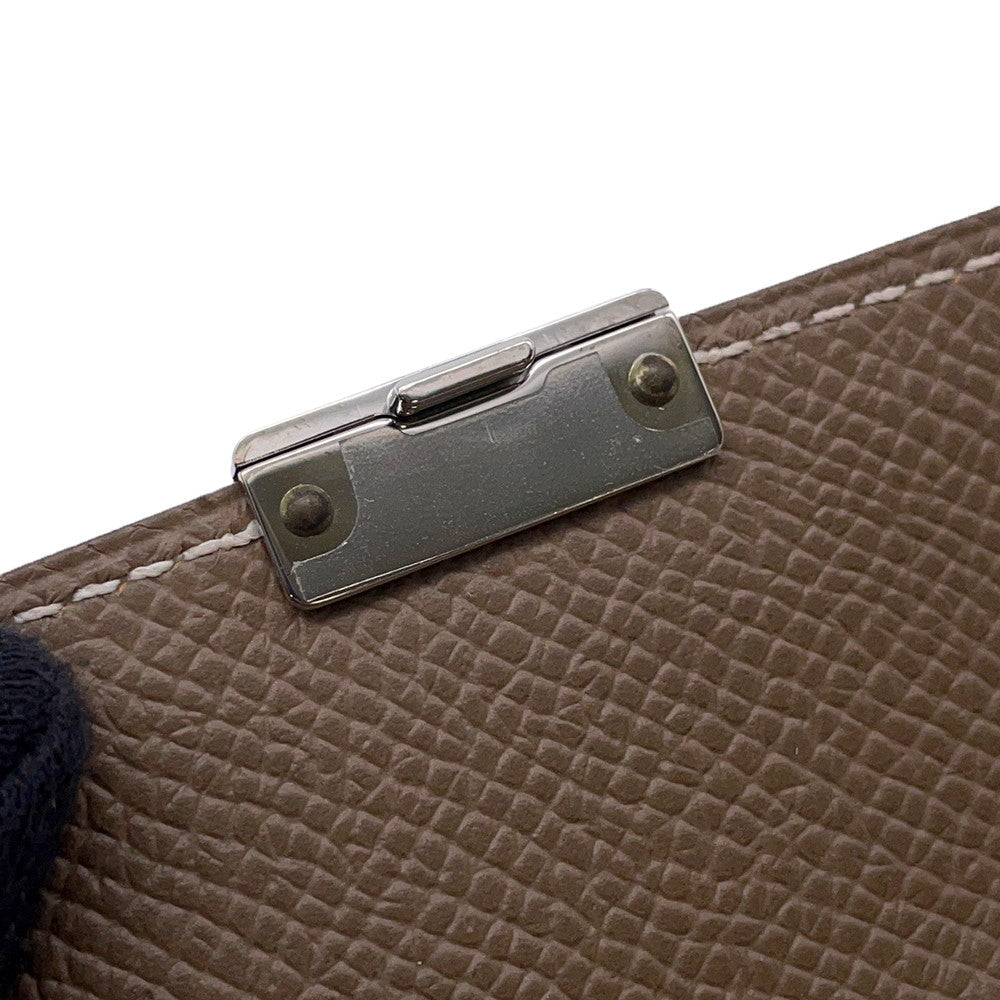HERMES Clic Card Case Etoupe Epsom