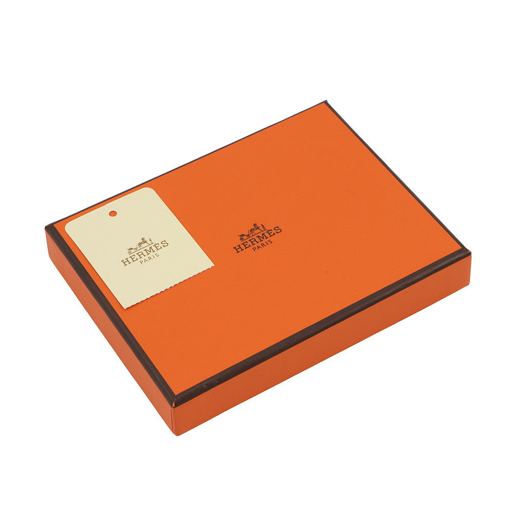 HERMES Clic Card Case Etoupe Epsom