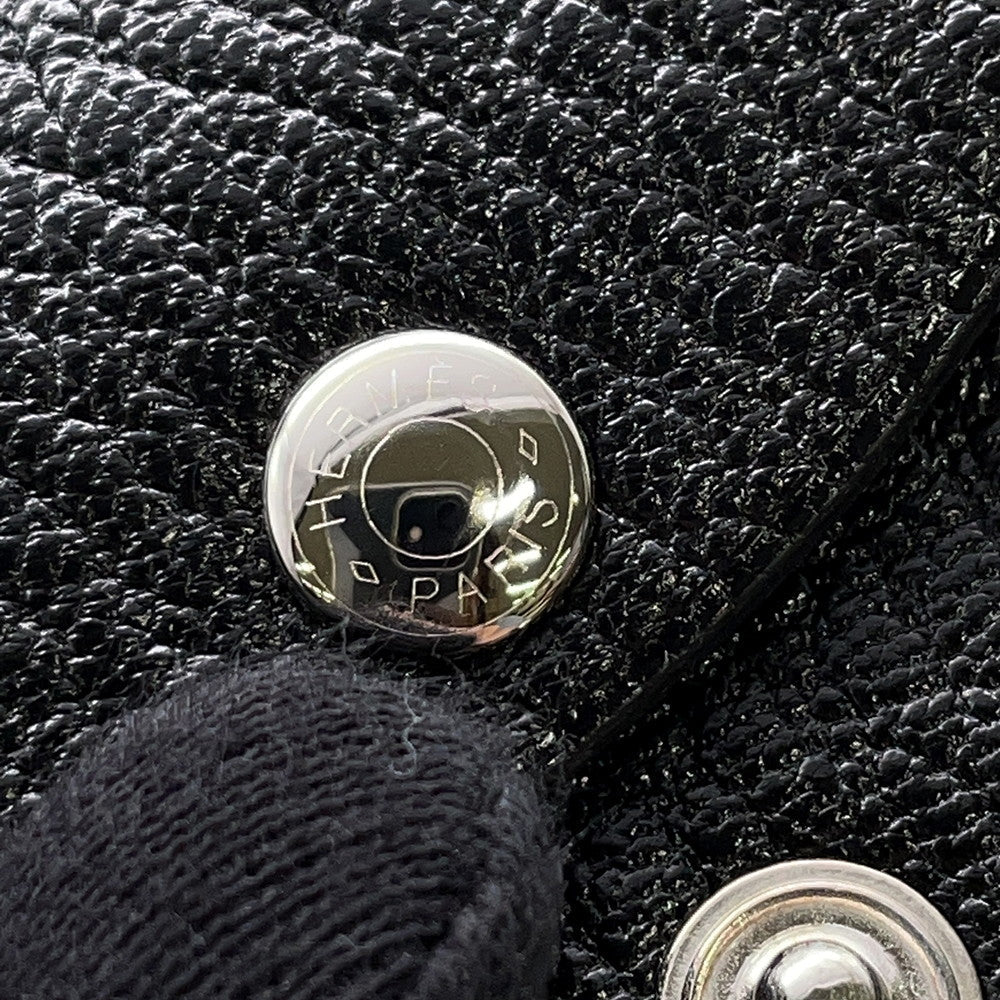 HERMES Calvi Duo Black Chevre Myzore Goatskin