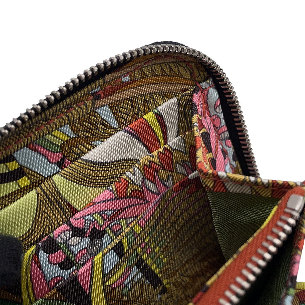 HERMES Azap compact silk in Black Epsom