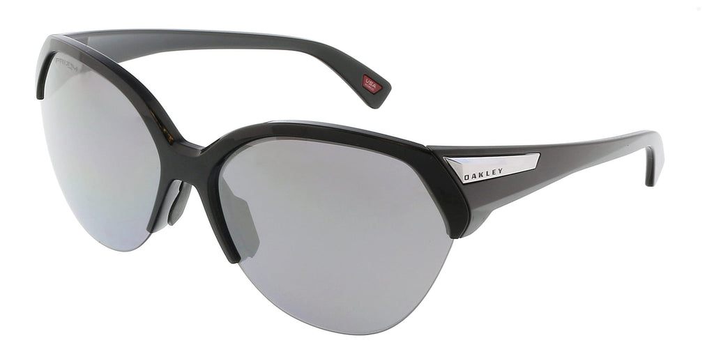 Oakley 0OO9447 944704 Trailing Point Black Round Semi Rimless Sunglasses