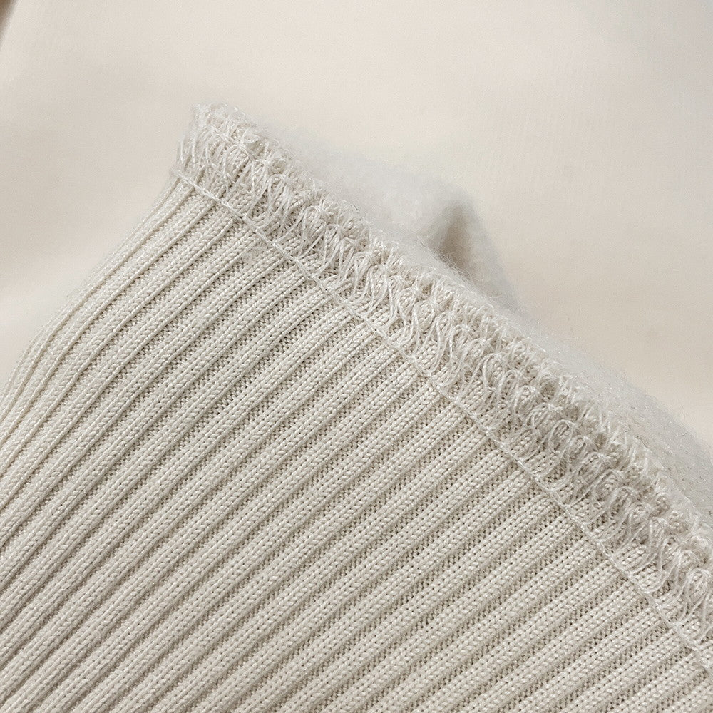 HERMES Raglan Sleeve Knitted Fabric "Della Cavalleria" Embroidery Size 38 Blanc CasseH5H4626DE9134 Silk68% Cotton32%