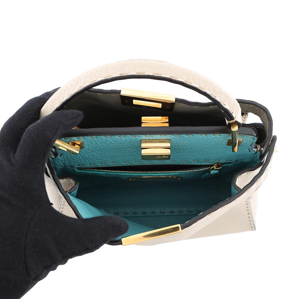 FENDI Peekaboo Iconic Essential Beige8BN302 Leather