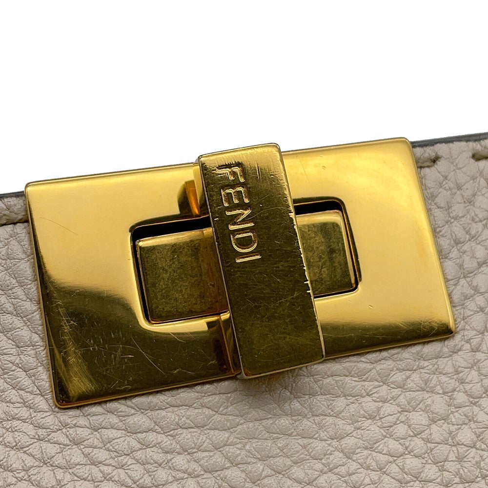 FENDI Peekaboo Iconic Essential Beige8BN302 Leather