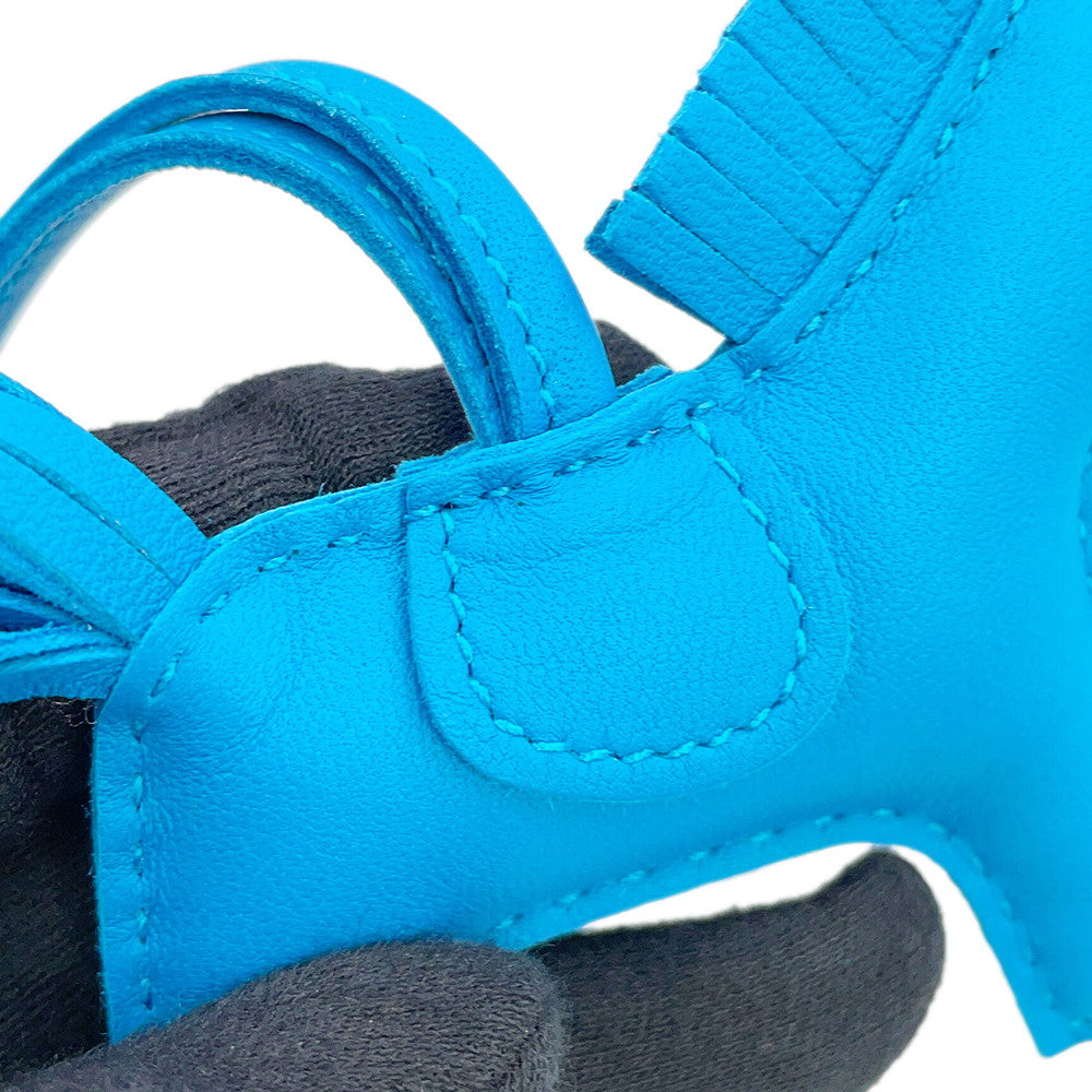 HERMES Rodeo Blue Zanzibar Lambskin Size PM