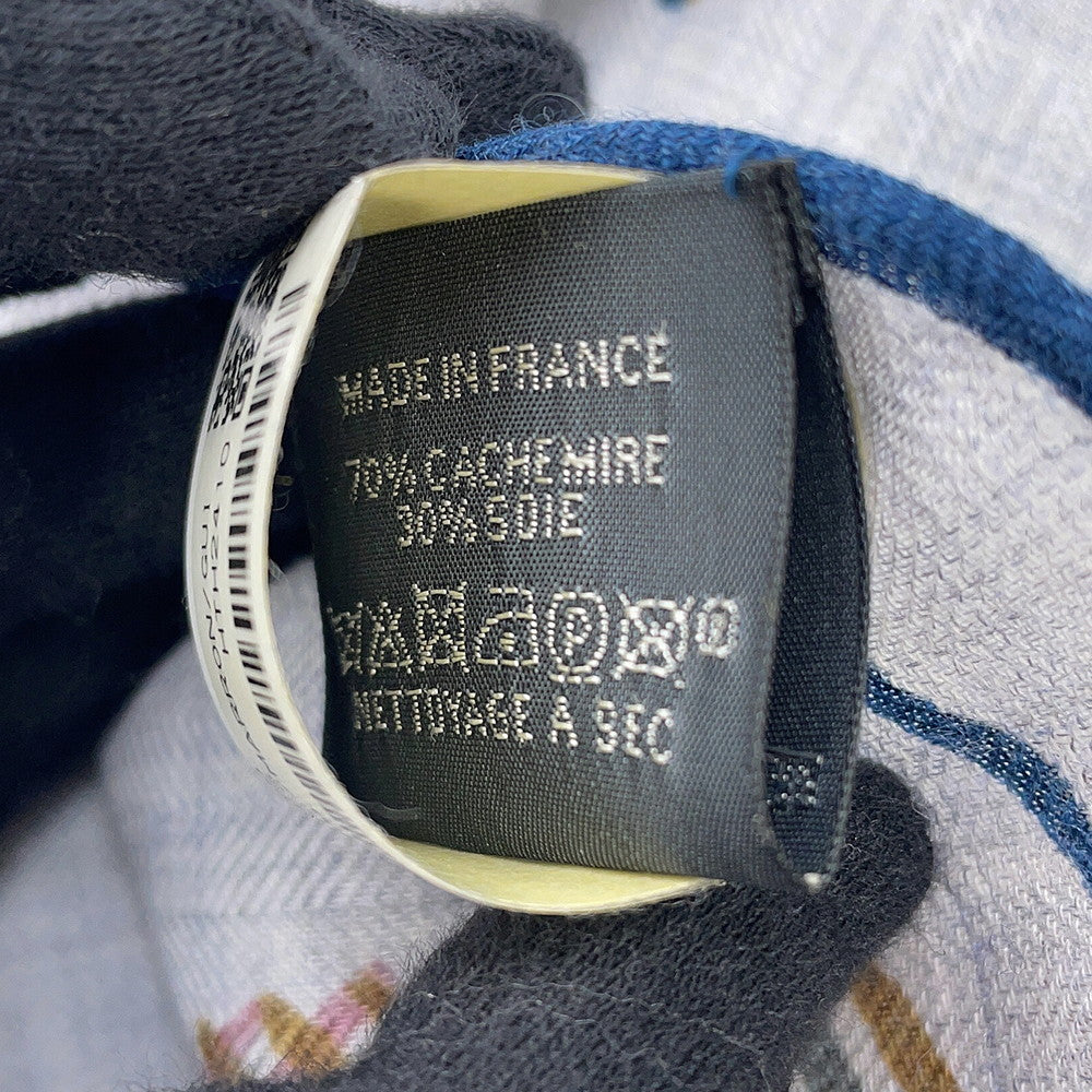 HERMES Losange Thor HERMES Scarf 2025Stainless Steel Gris Cine/Marron/GuimauveH434818T Cashmere70% Silk30%