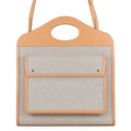 BURBERRY Pocket bag Beige/Warm Sand8039070 Canvas Leather Size Medium