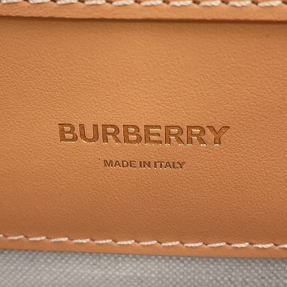 BURBERRY Pocket bag Beige/Warm Sand8039070 Canvas Leather Size Medium