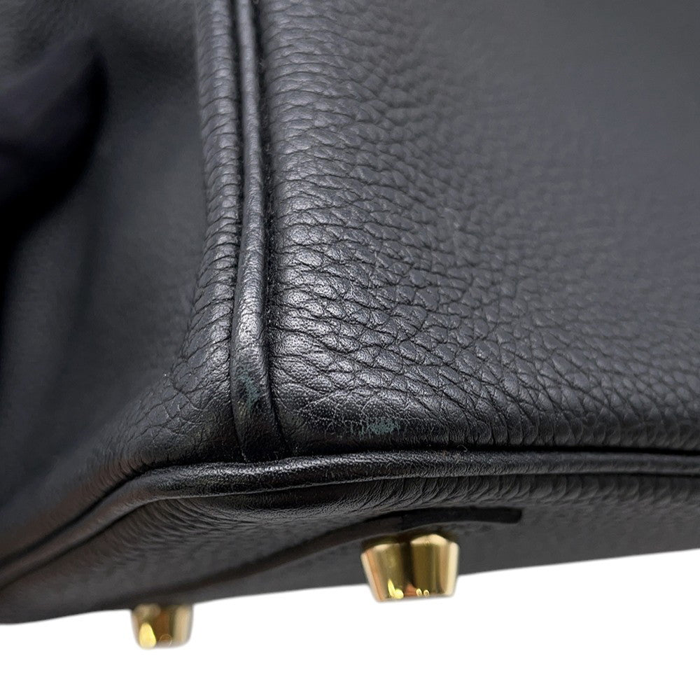 HERMES Birkin Black Togo Leather Size 25