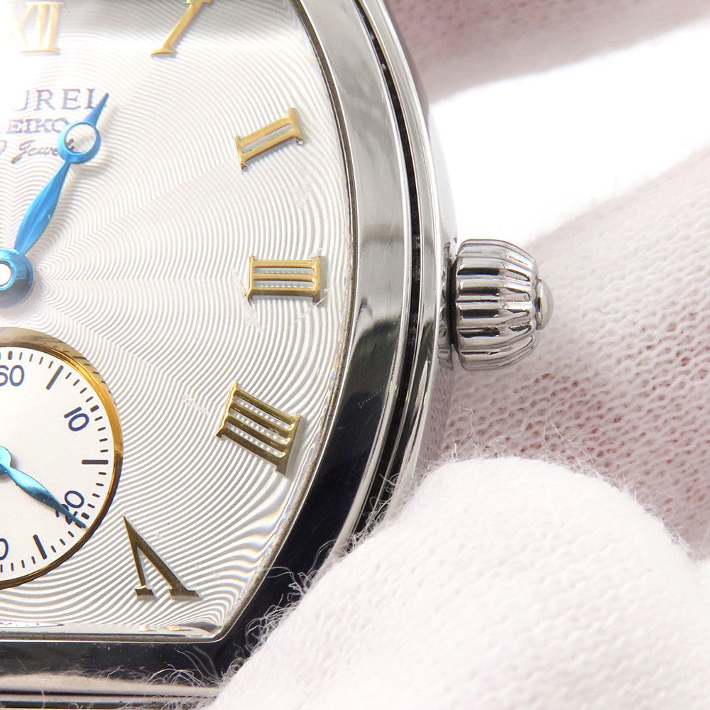 SEIKO Laurel Power Reserve H42mm×W34mm Stainless Steel Leather White Dial4S29-5000
