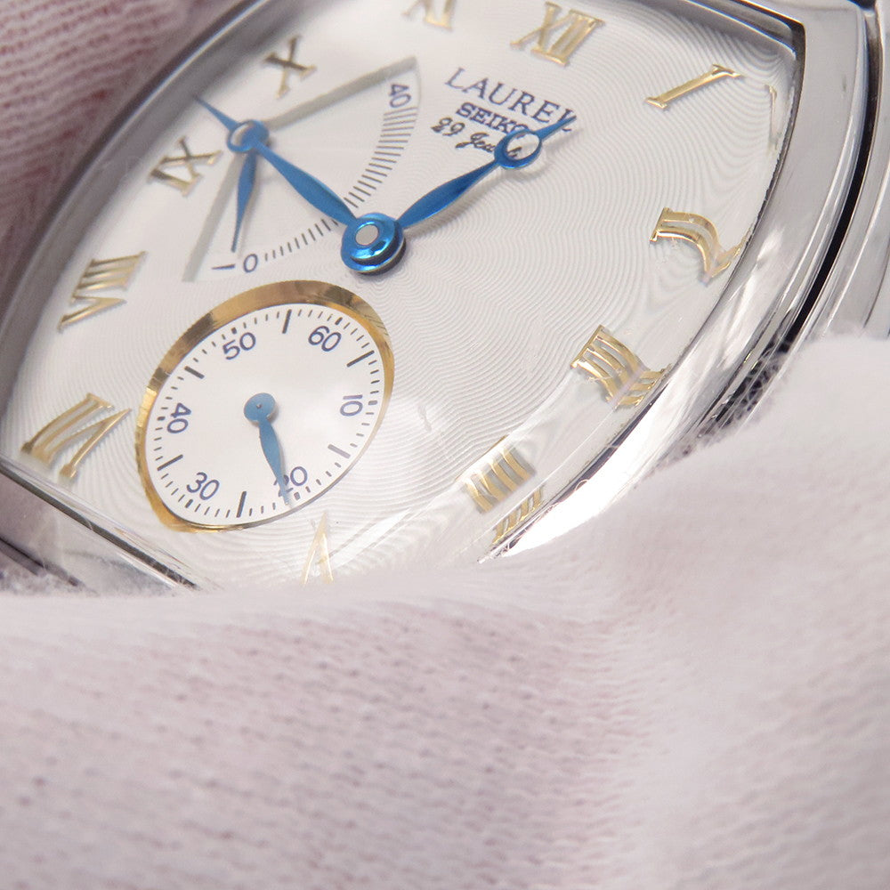SEIKO Laurel Power Reserve H42mm×W34mm Stainless Steel Leather White Dial4S29-5000