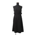Valentino Garavani Sleeveless long flared dress Size 38 BlackKB3VA6X61CF Wool 65% Silk35%