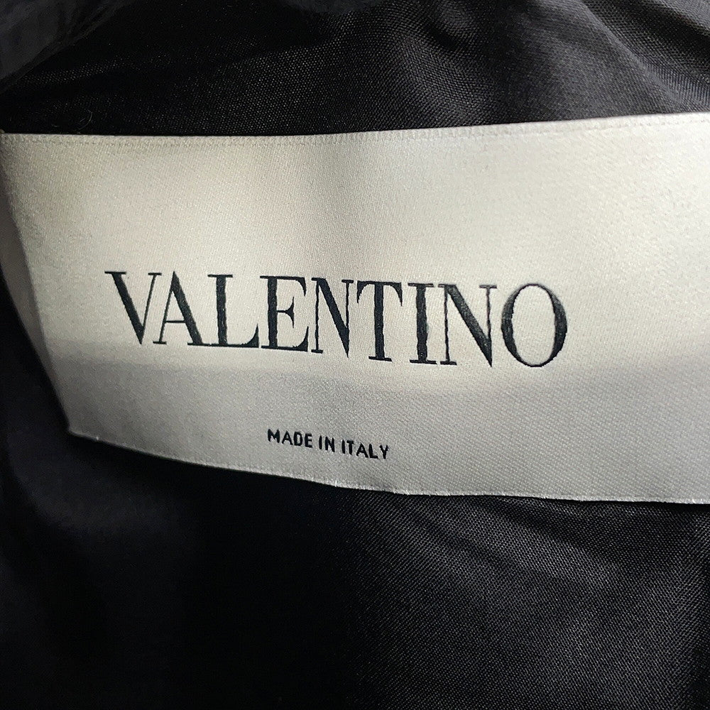 Valentino Garavani Sleeveless long flared dress Size 38 BlackKB3VA6X61CF Wool 65% Silk35%