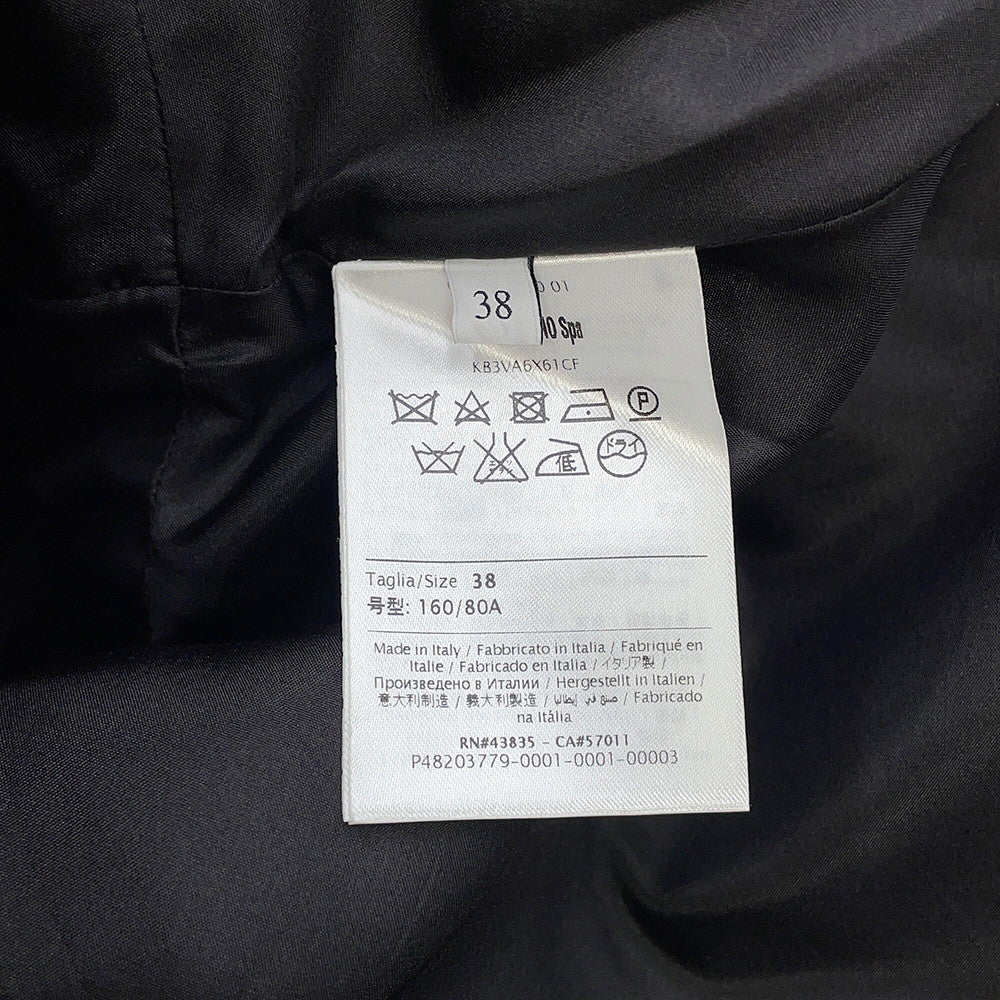 Valentino Garavani Sleeveless long flared dress Size 38 BlackKB3VA6X61CF Wool 65% Silk35%