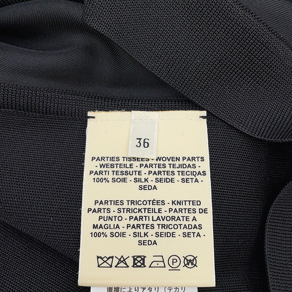 HERMES Twillaine Chaine d'Ancre Top Size 36 Black/White2E2826DS Silk100%