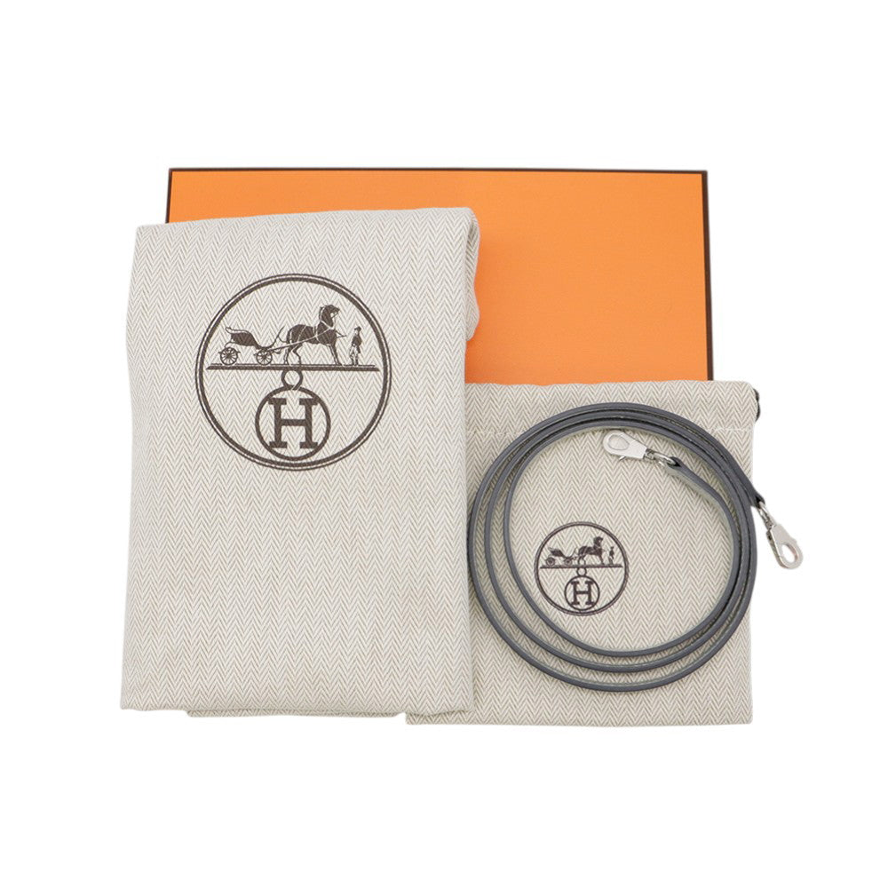 HERMES Mini Kelly 2 Argent Chevre Shamqila