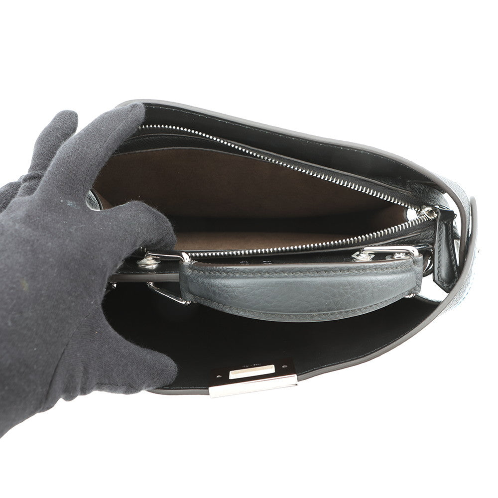 FENDI Peekaboo I.C.U. X-Cross Black/White/Blue7VA530 Leather Size Small