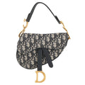 Dior Oblique saddlebag Navy/BeigeM0456CTZQ Canvas Leather Size Mini