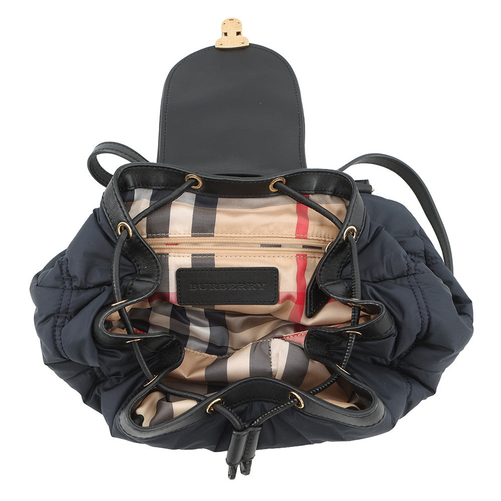 BURBERRY Backpack Navy3830888 Nylon Leather