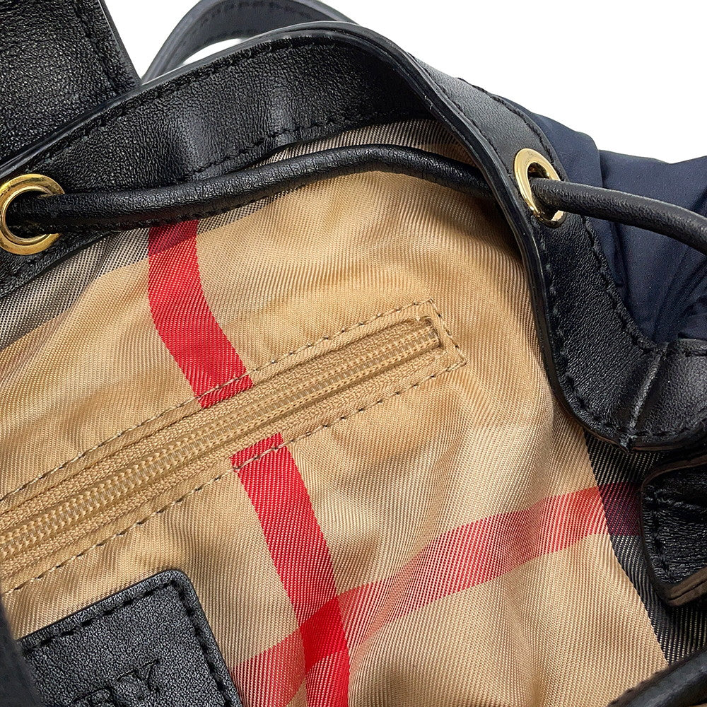 BURBERRY Backpack Navy3830888 Nylon Leather