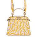 FENDI FF Verdigo Peekaboo Yellow/White8BN244 Leather Size Mini