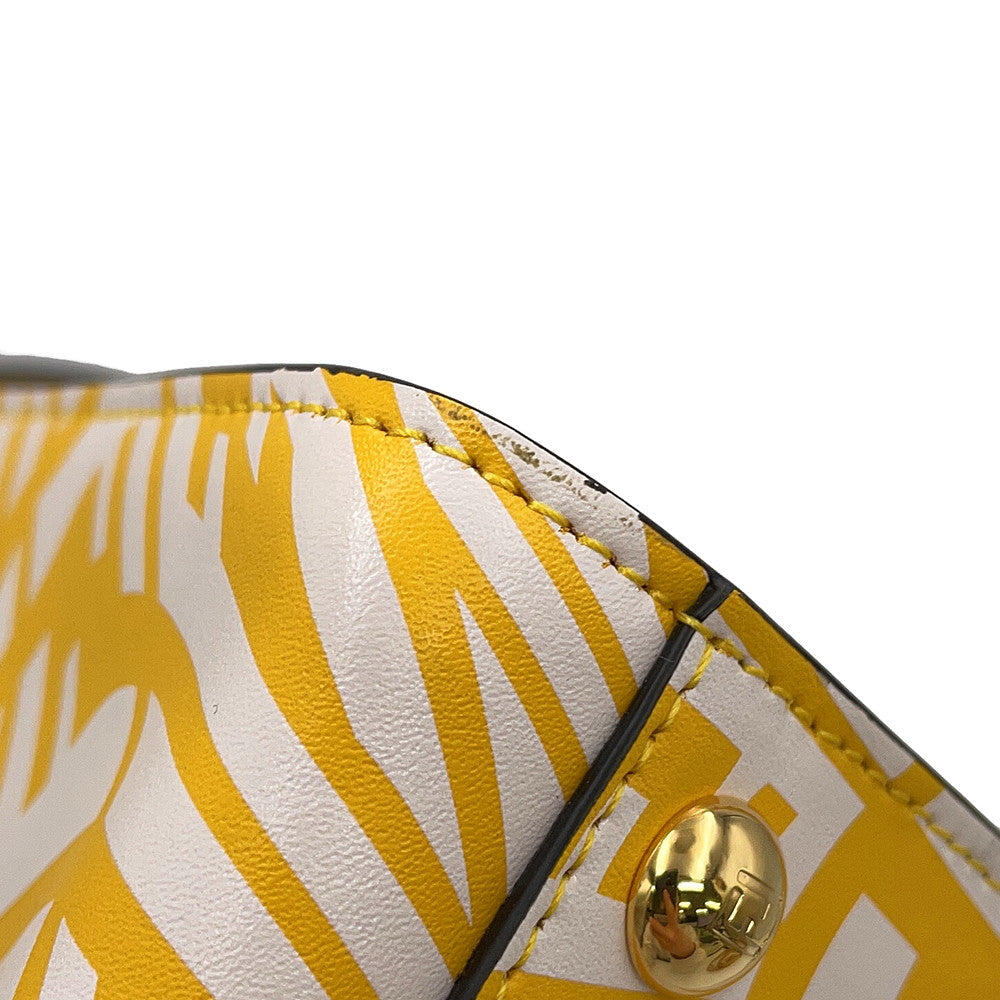 FENDI FF Verdigo Peekaboo Yellow/White8BN244 Leather Size Mini