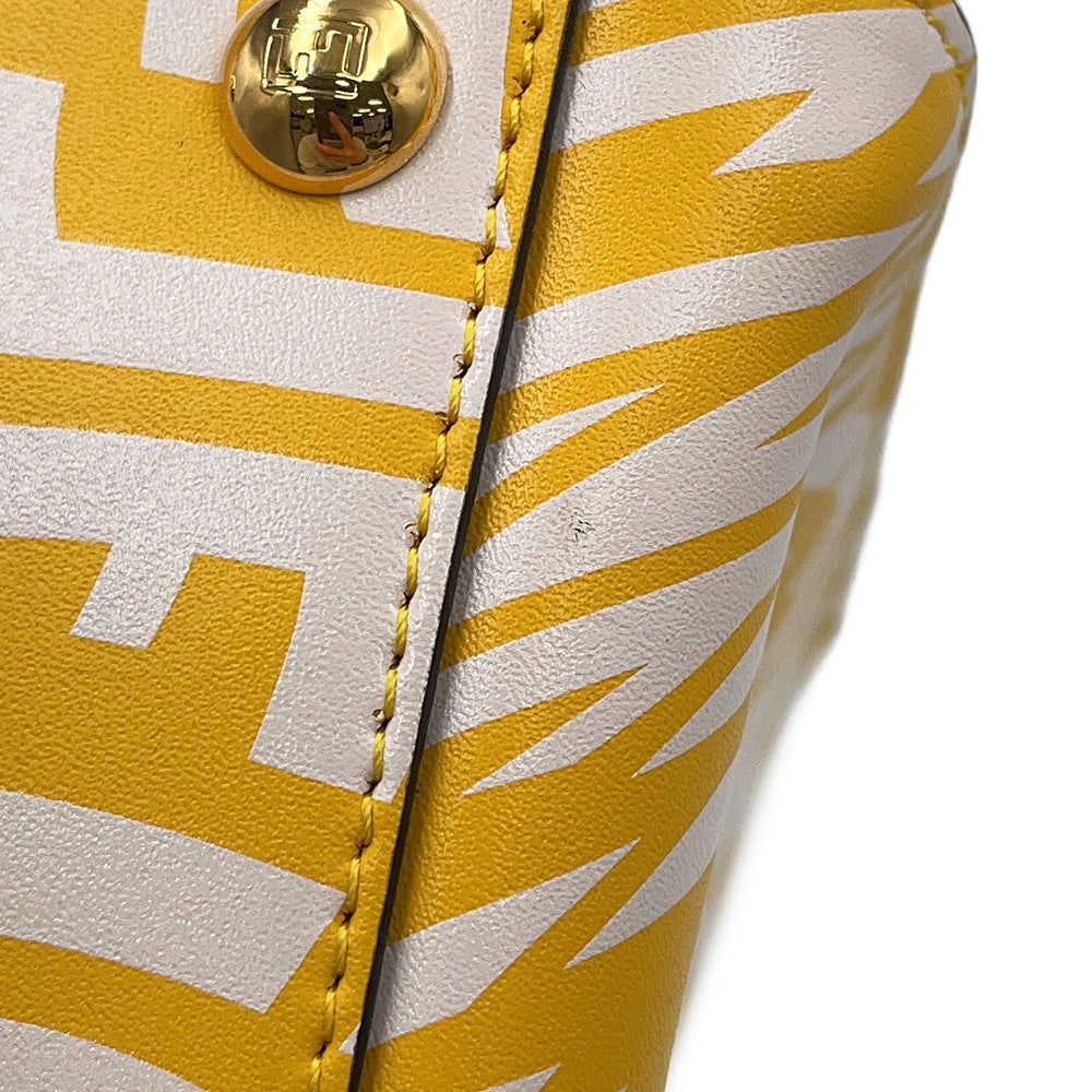 FENDI FF Verdigo Peekaboo Yellow/White8BN244 Leather Size Mini