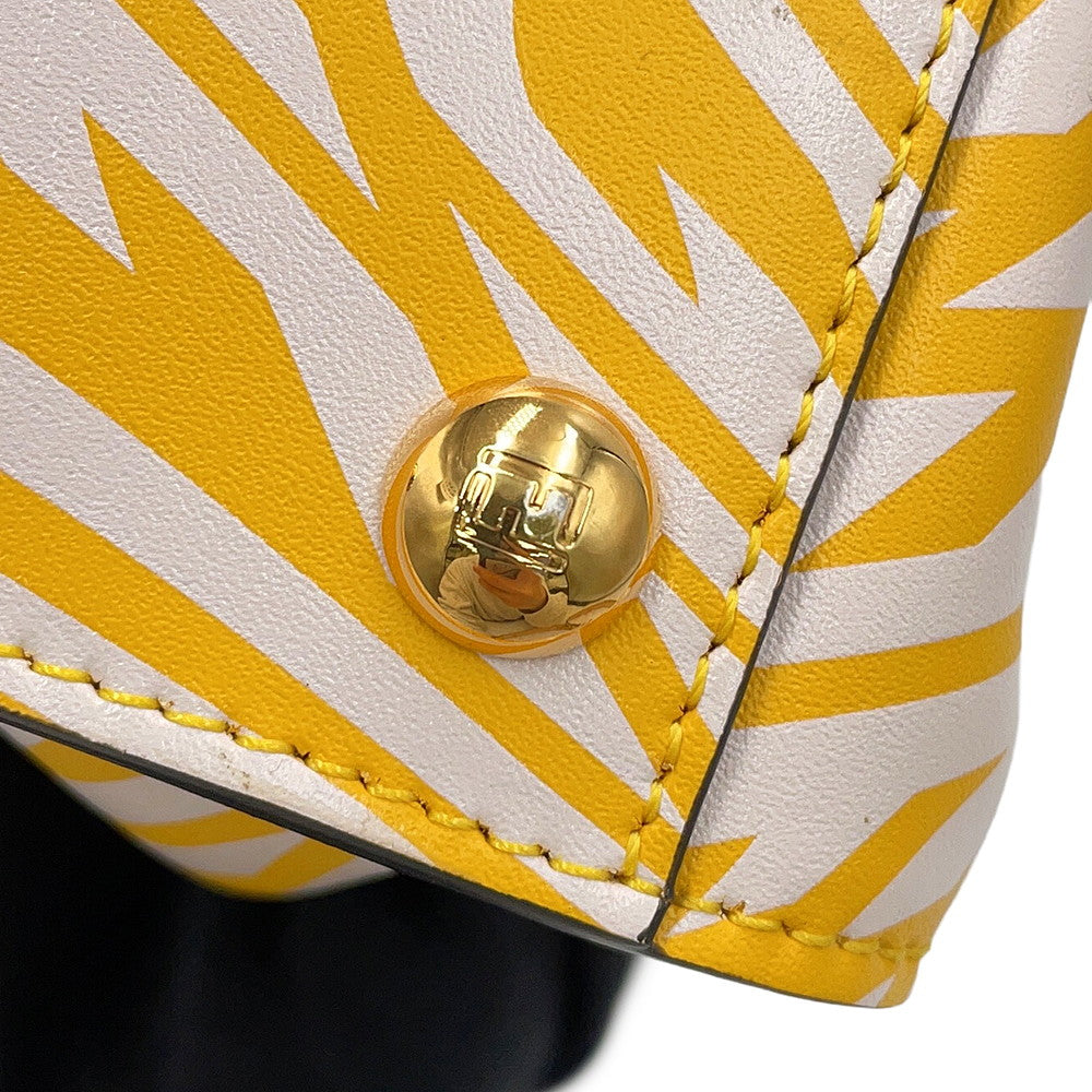 FENDI FF Verdigo Peekaboo Yellow/White8BN244 Leather Size Mini