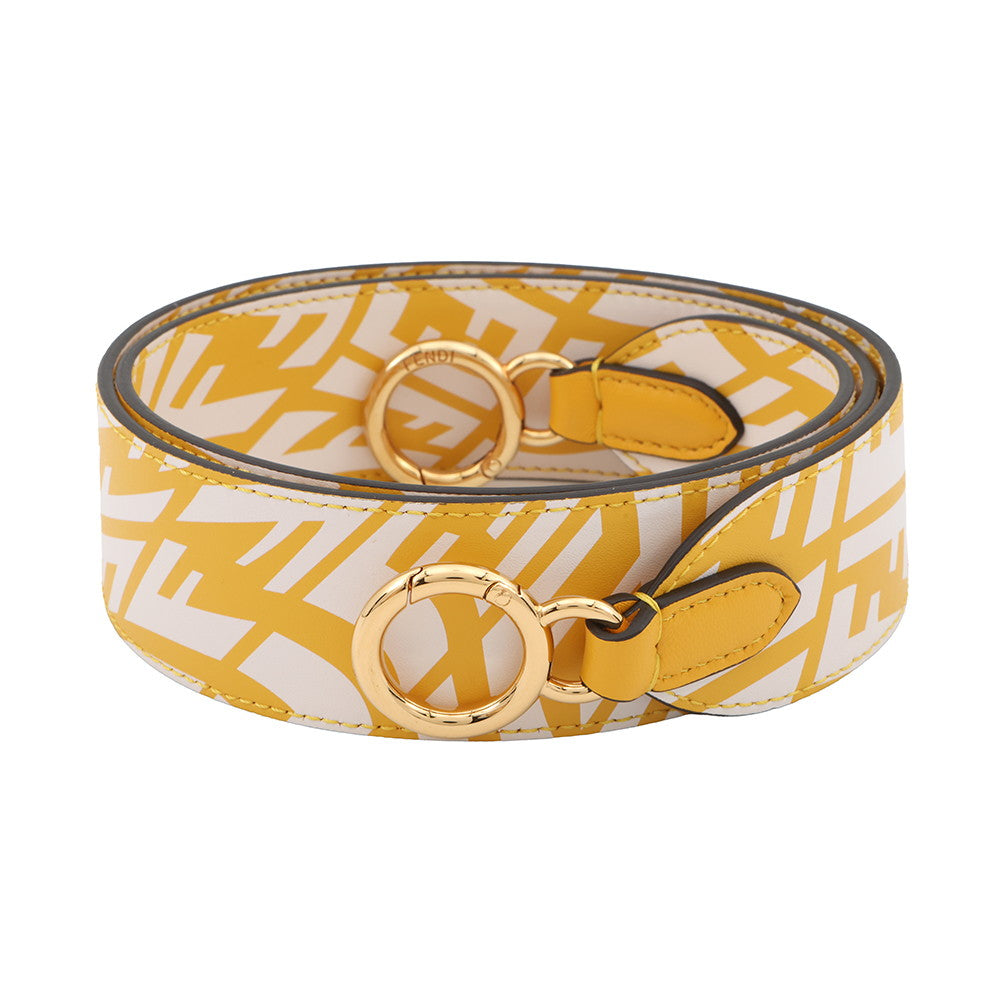 FENDI FF Verdigo Peekaboo Yellow/White8BN244 Leather Size Mini