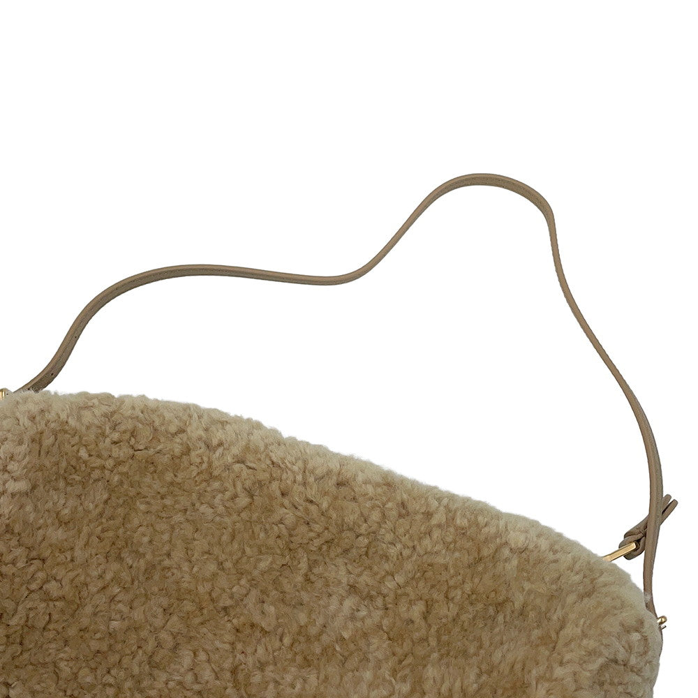 MIUMIU Pouch Beige5NE851 Leather Shearling