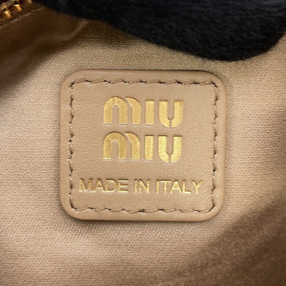 MIUMIU Pouch Beige5NE851 Leather Shearling
